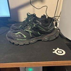 Black and green Balenciaga tracks